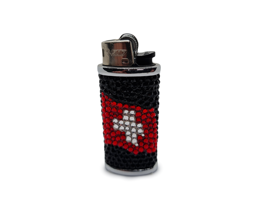 Çakmak Kılıfı/Çakmak Swarovski Taş Kaplama Bayrak