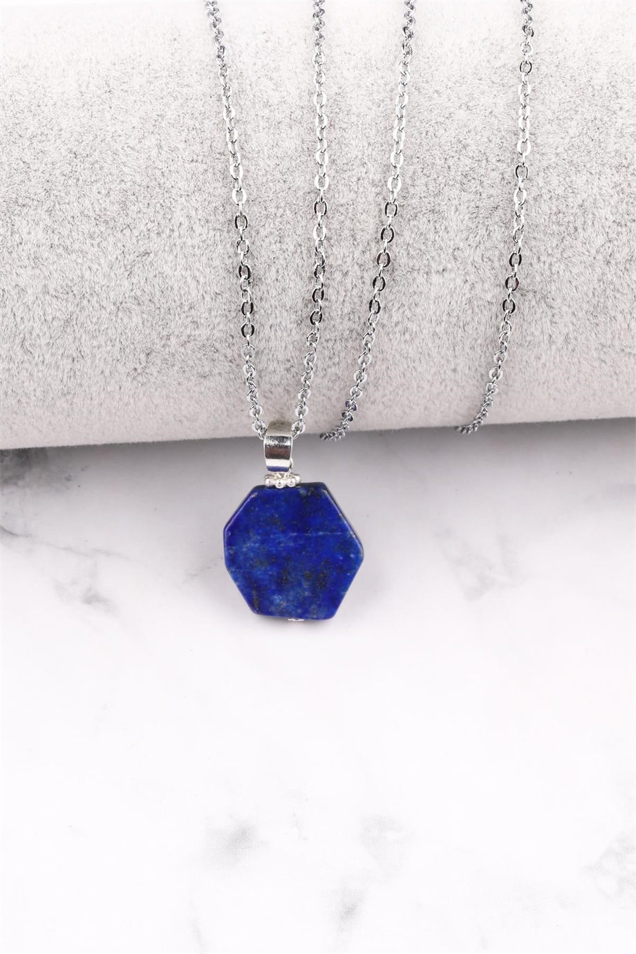 Lapis Lazuli Doğal Taş Kolye