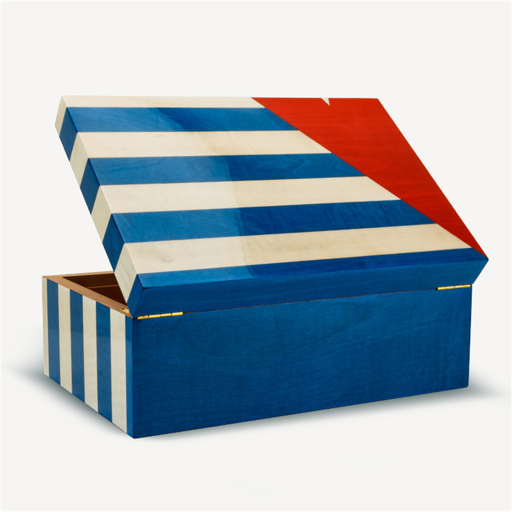 Lubinski Cedar Puro Kutusu Humidor Cuba Flag 50s