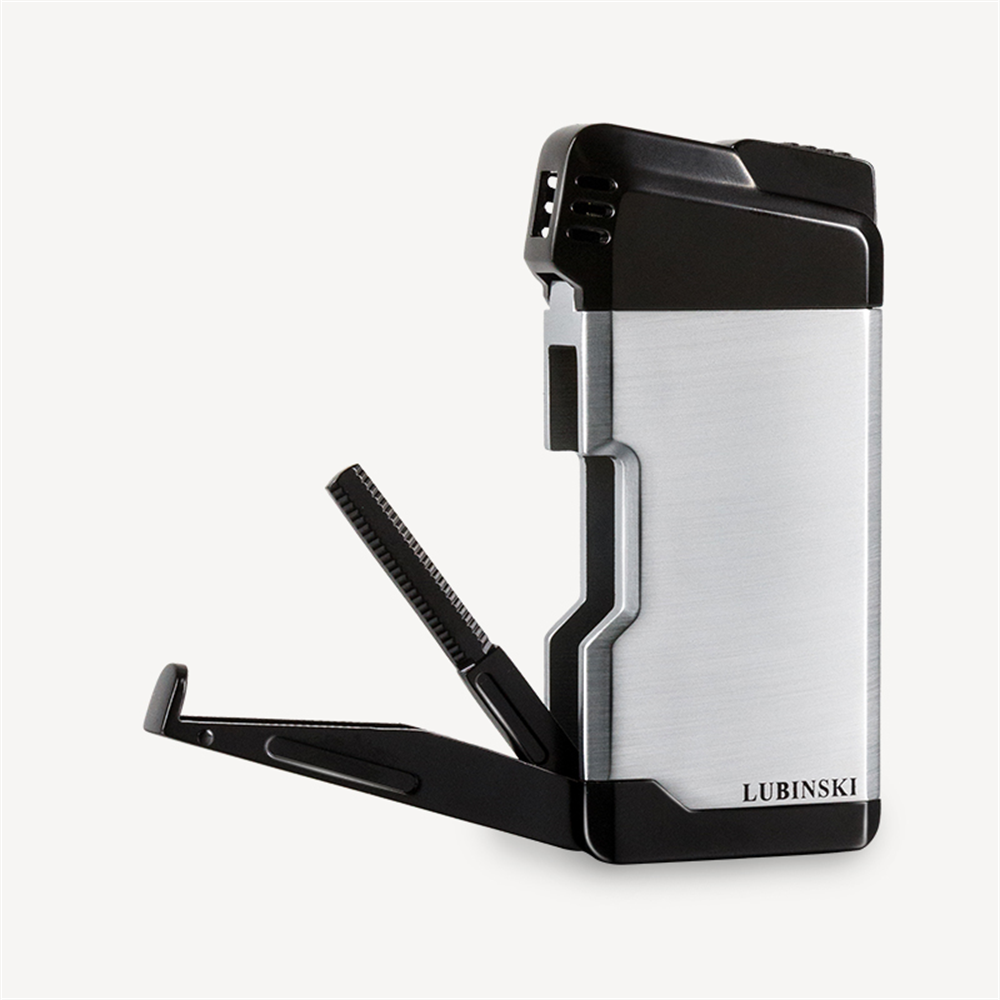 Lubinski Kaşıklı Kazıyıcılı Pipo Çakmağı Gri