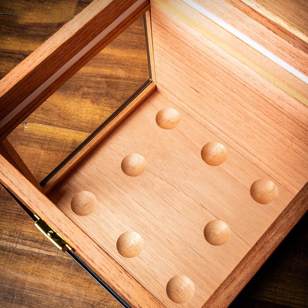 Lubinski Özel Seri Puro Aromalandırıcı Camlı Işıklı Humidor Puro Kutusu 140's