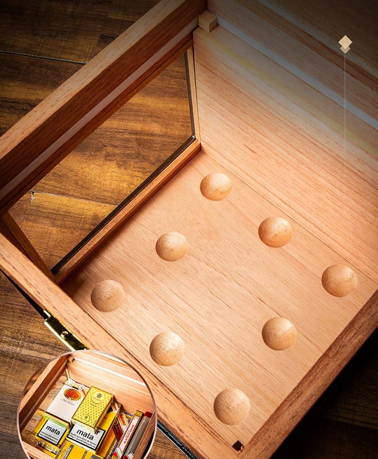 Lubinski Özel Seri Puro Aromalandırıcı Camlı Işıklı Humidor Puro Kutusu 140's