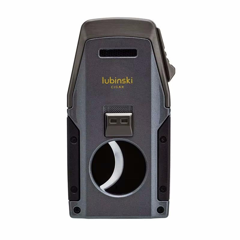 Lubinski Premium Çift Torch Puro Çakmağı Dahili Yarasa Kesici - Delici ve Sehpa Özellikli Siyah