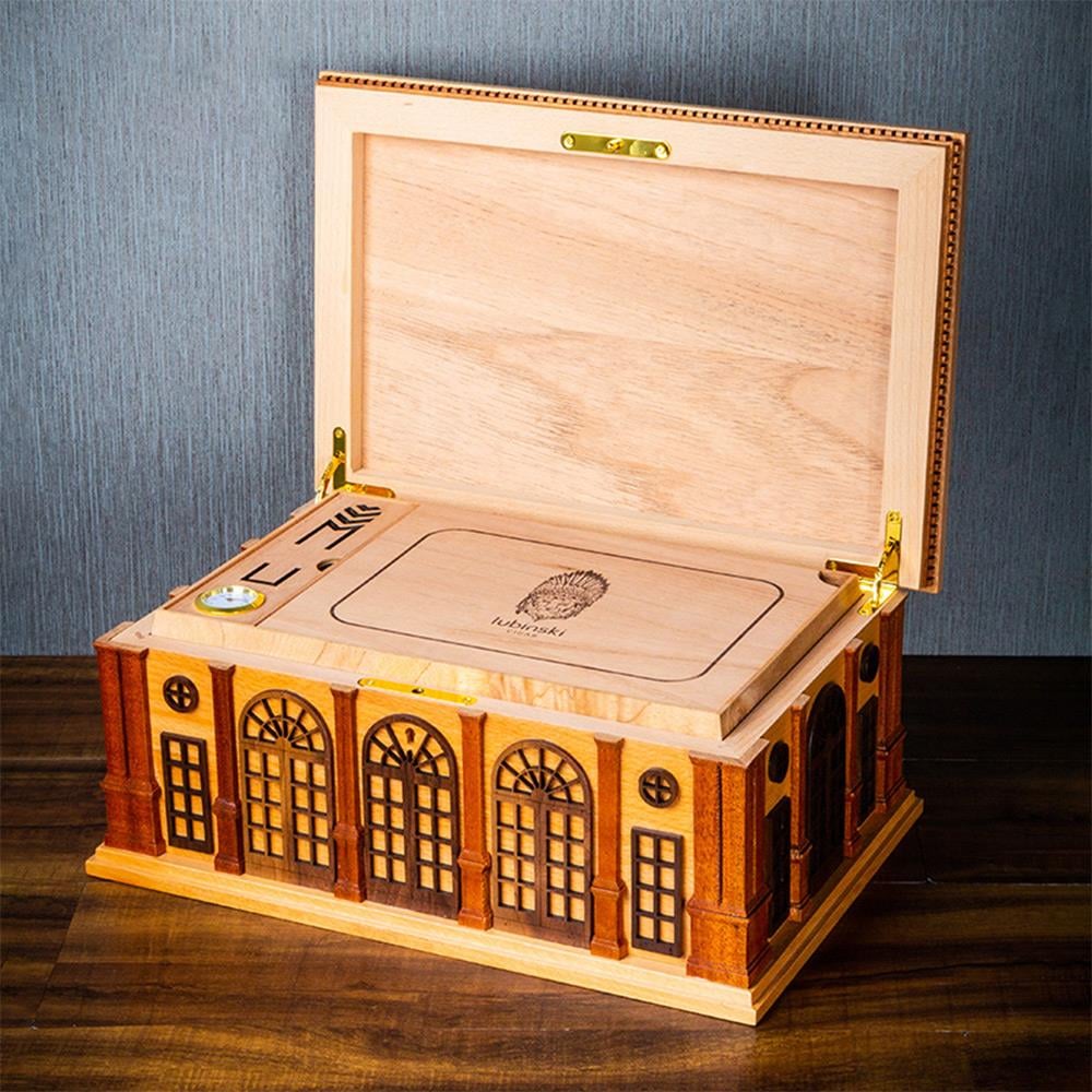 Lubinski Special Edt. Motif İşleme Humidor Puro Kutusu 80s