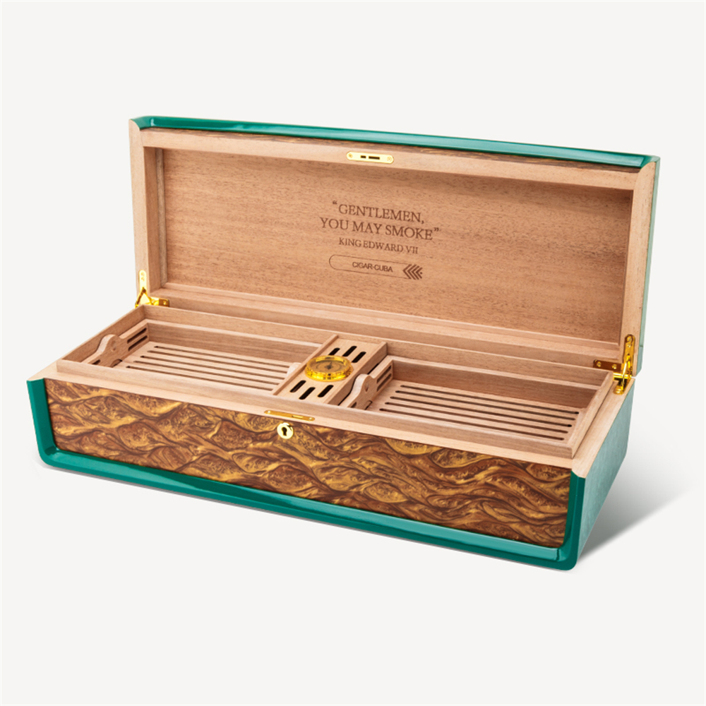 Lubinski Special Edt. Cigar-Cuba Puro Kutusu Humidor Yeşil 300s