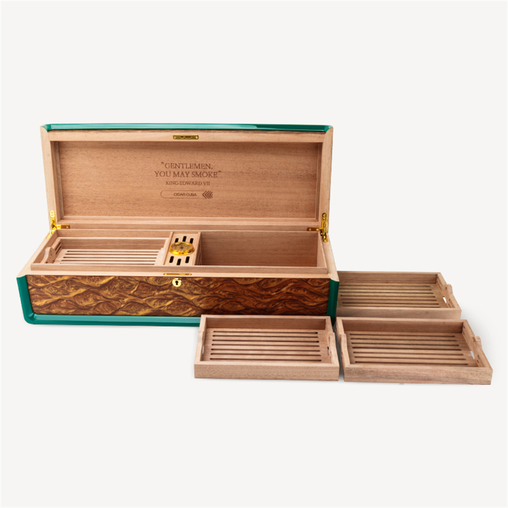 Lubinski Special Edt. Cigar-Cuba Puro Kutusu Humidor Yeşil 300s