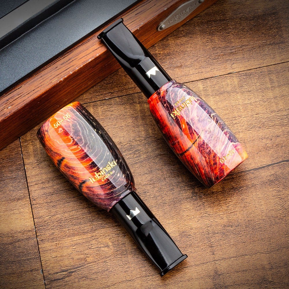 Lubinski Yeni Briar Puro Ağızlığı 8mm Filtreli Flame (40-49 Ring)