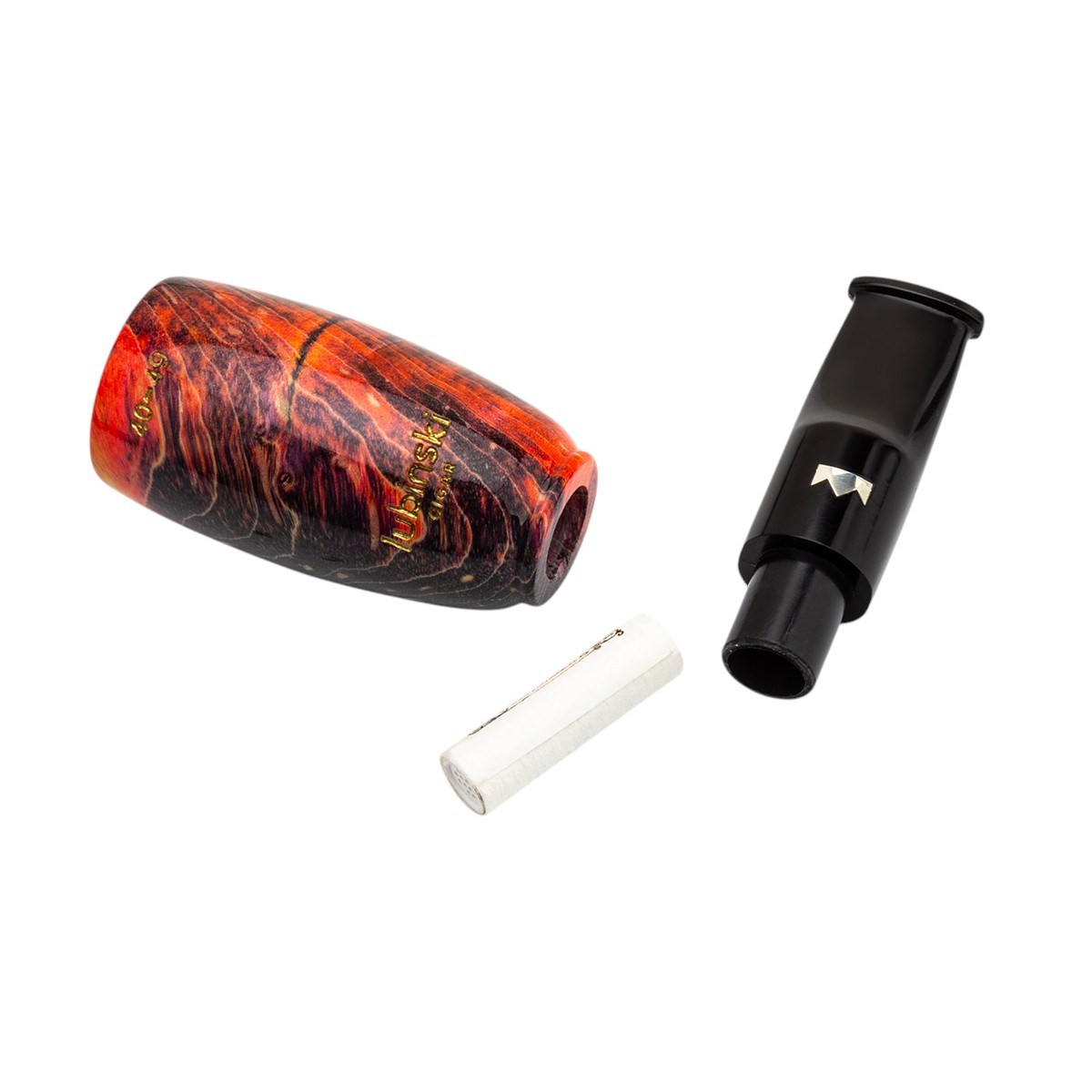 Lubinski Yeni Briar Puro Ağızlığı 8mm Filtreli Flame (40-49 Ring)