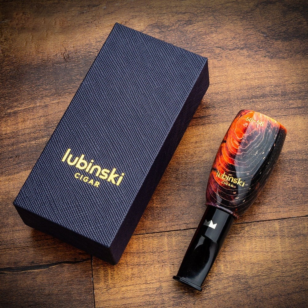Lubinski Yeni Briar Puro Ağızlığı 8mm Filtreli Flame (40-49 Ring)