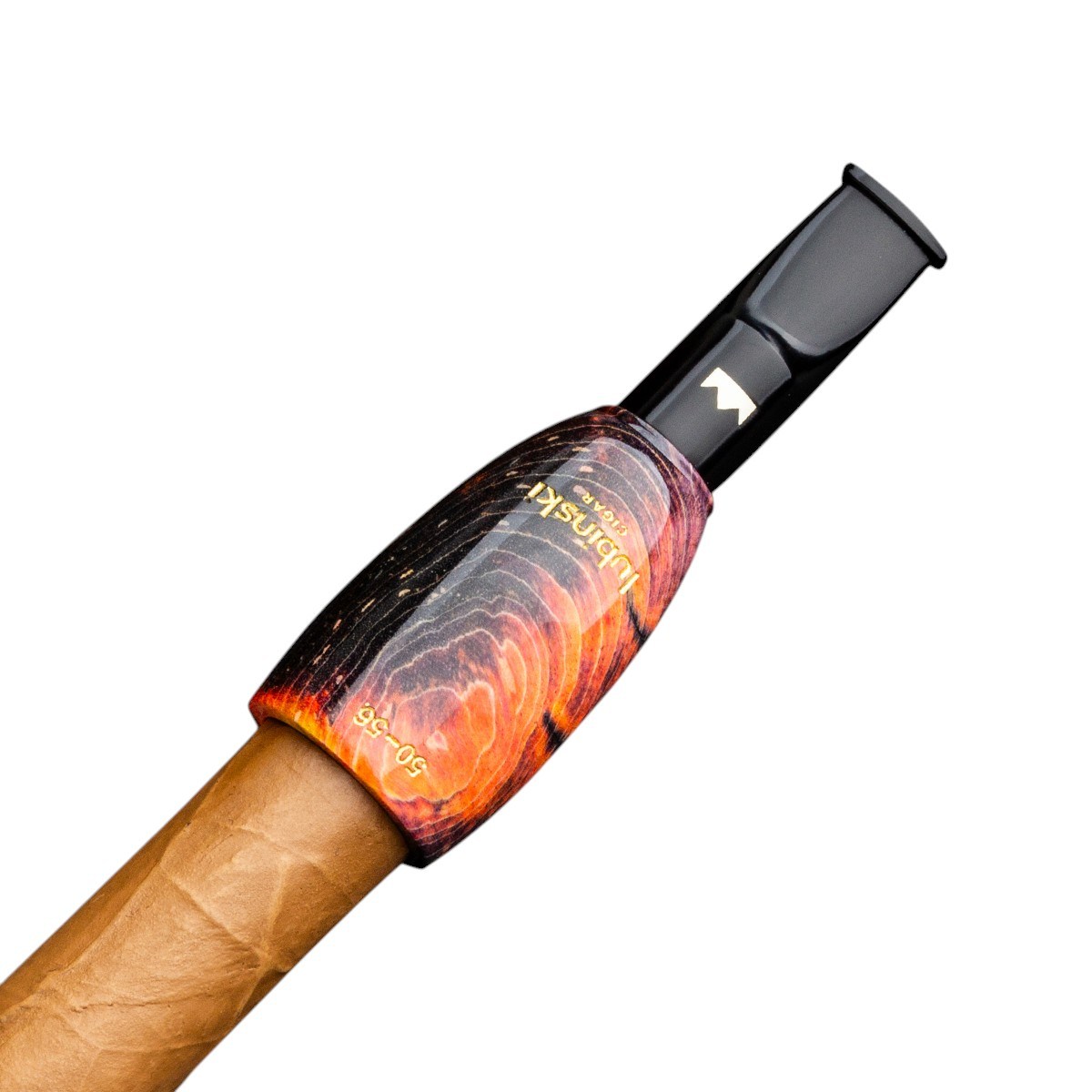 Lubinski Yeni Briar Puro Ağızlığı 8mm Filtreli Flame (40-49 Ring)