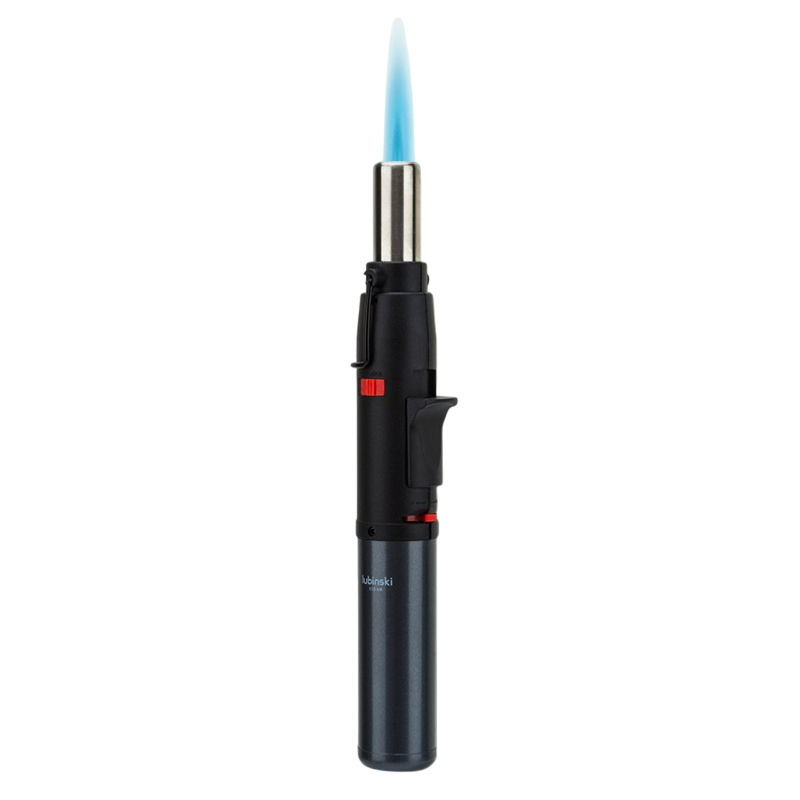 Lubinski Yeni Seri Basic Tek Torch Uzun Puro Çakmağı Grey