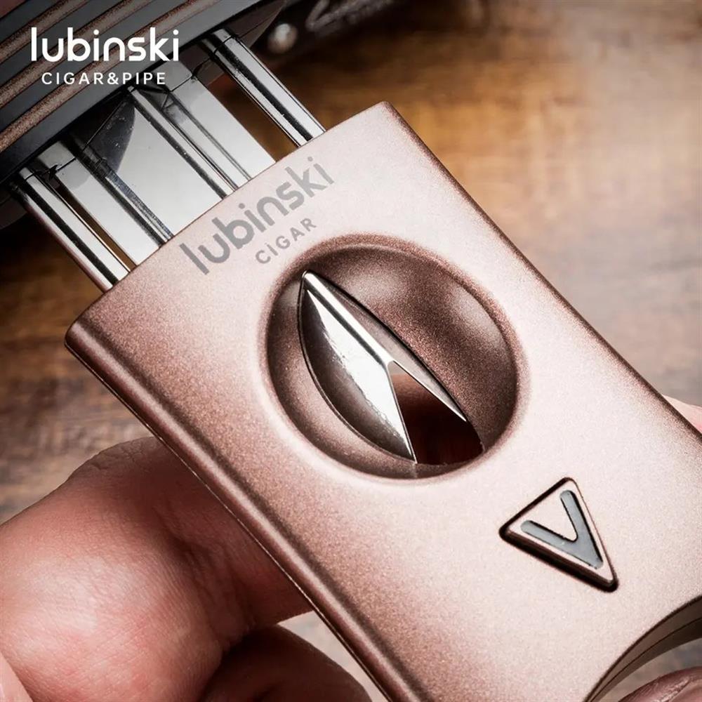 Lubinski Yeni Seri Çakmak Ve Kesici Puro Seti Bronz