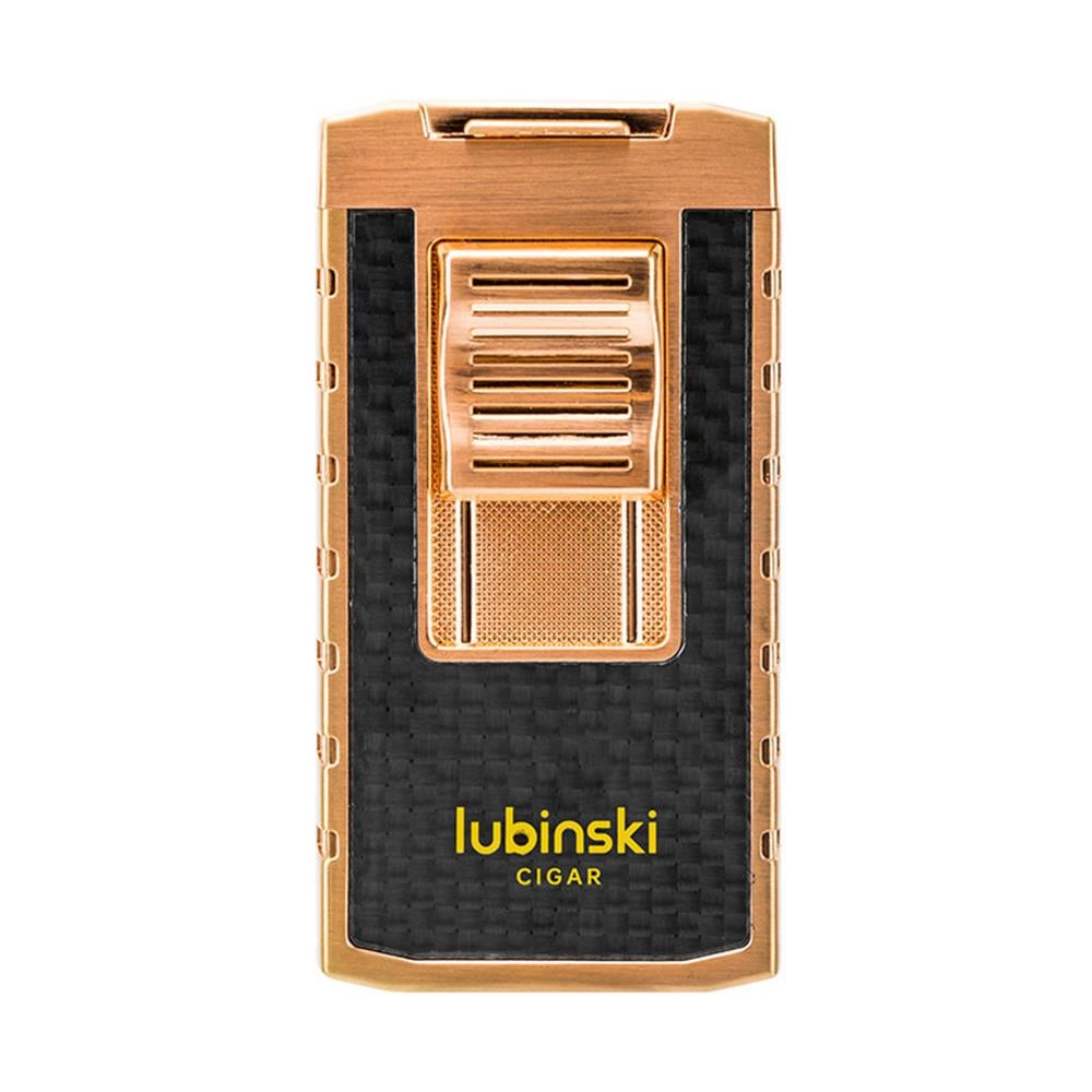 Lubinski Yeni Stil Delicili Çift Torch Puro Çakmağı Gold