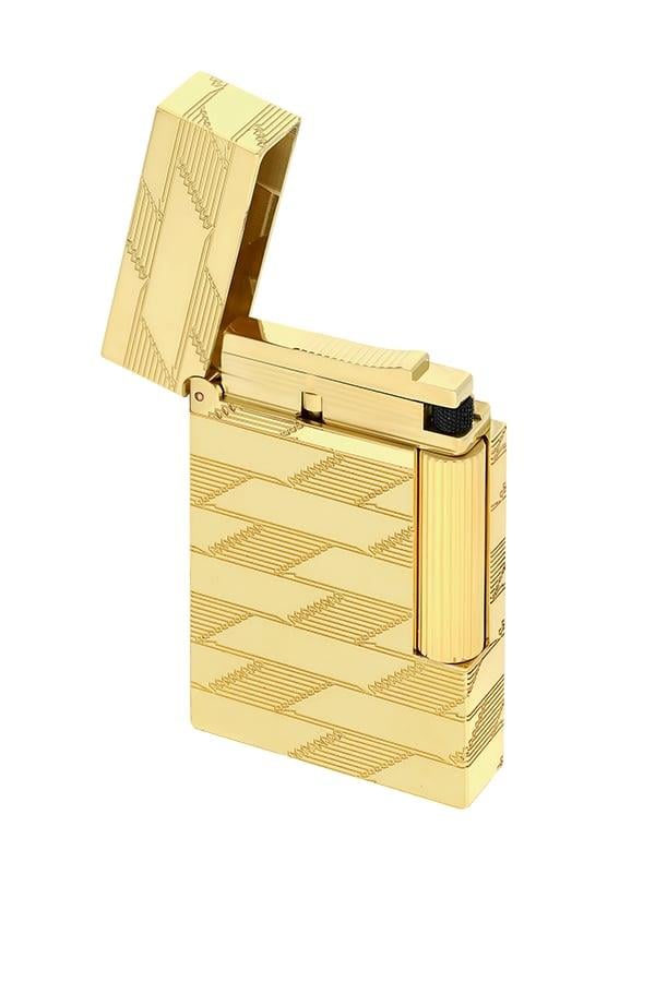 S.T. Dupont Line 2 Cling 1872 Monogram Gold Puro Çakmağı 16178
