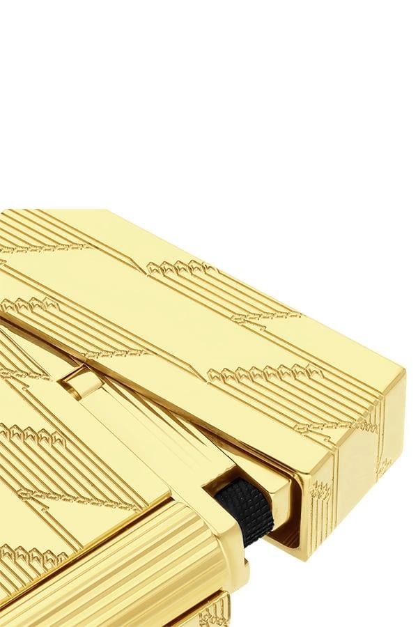 S.T. Dupont Line 2 Cling 1872 Monogram Gold Puro Çakmağı 16178