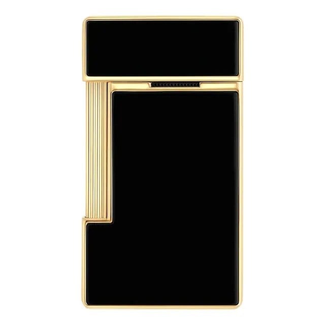 St Dupont Slimmy Golden Shiny Black Lacquer Çakmak 28002