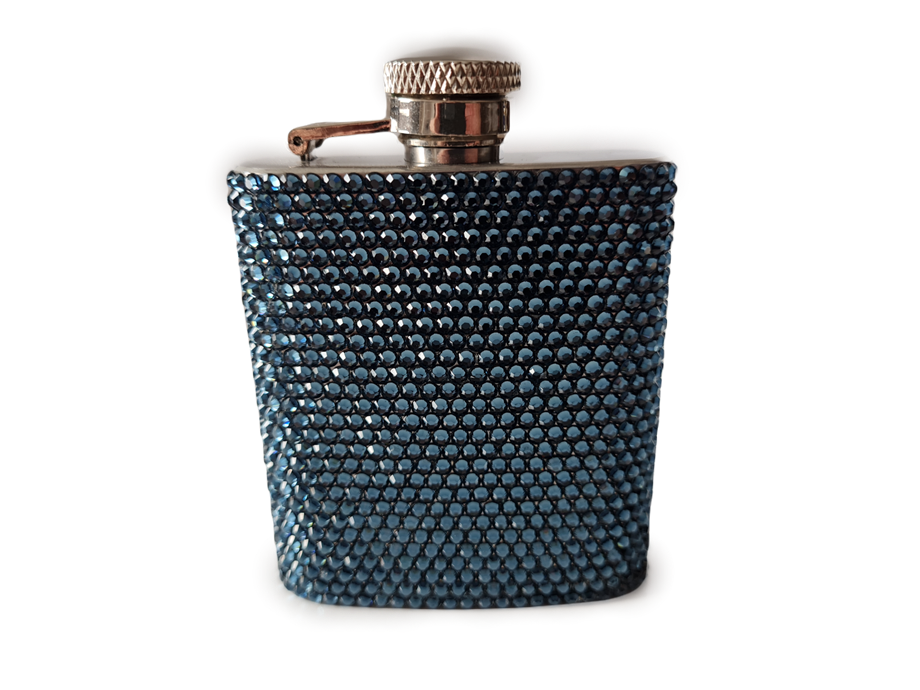 Swarovski Taşlı Kaplı Matara Dark Blue(Outlet)
