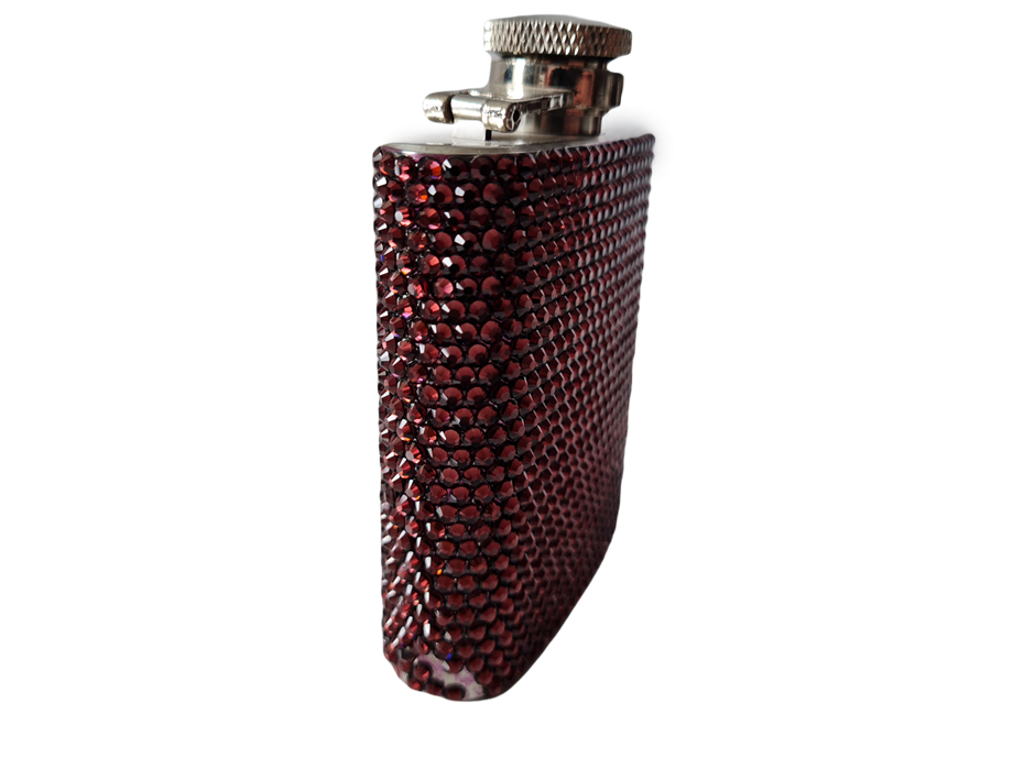 Swarovski Taşlı Kaplı Matara Dark Red(Outlet)