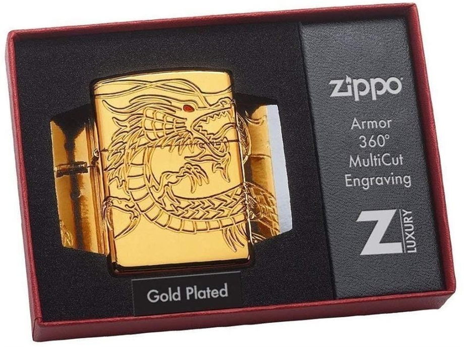 Zippo Armor Gold Plated Asian Dragon Çakmak