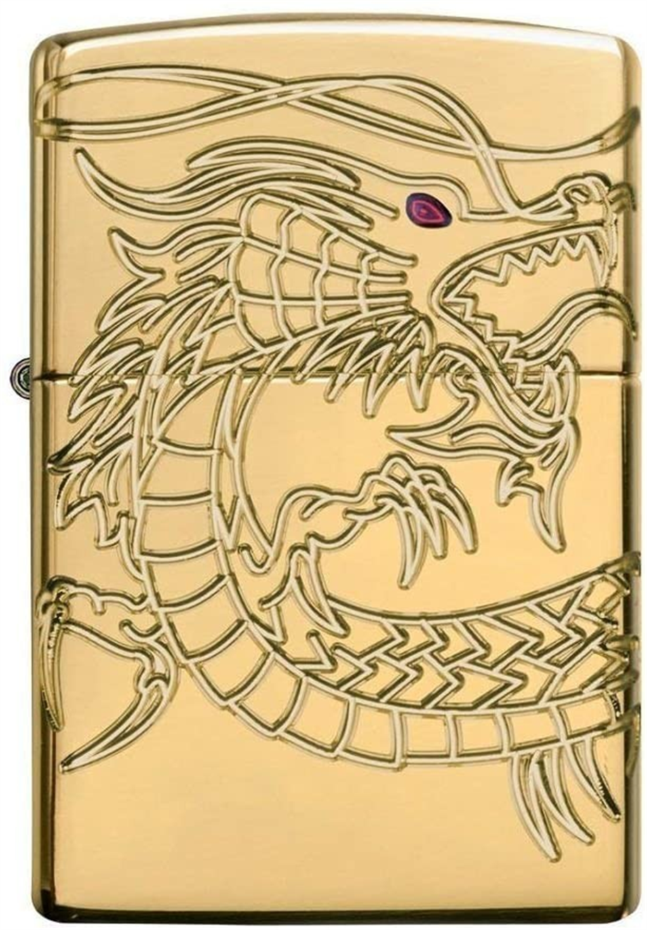 Zippo Armor Gold Plated Asian Dragon Çakmak