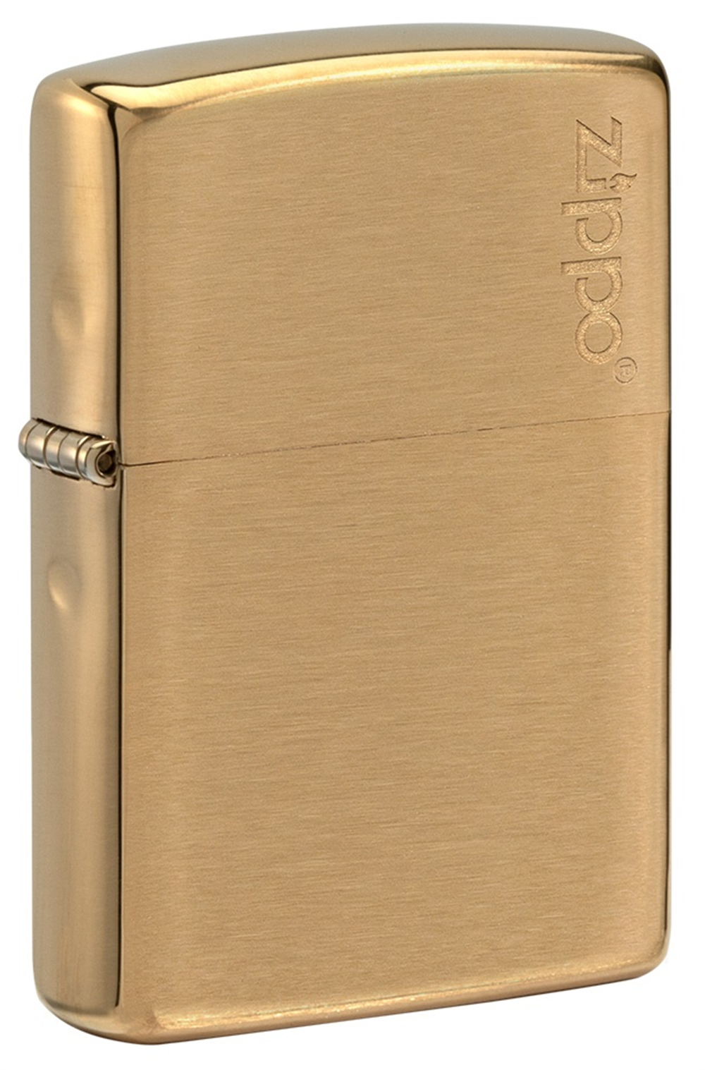 Zippo Brushed Brass Logo Çakmak