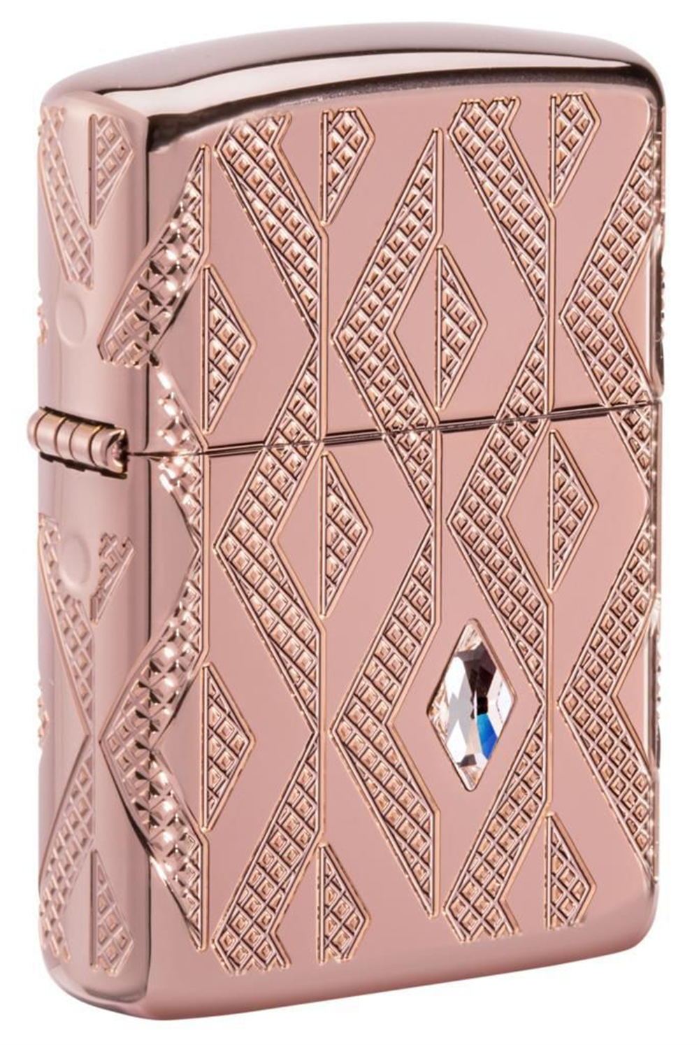 Zippo Geometric Diamond Pattern Design Rose Gold Çakmak