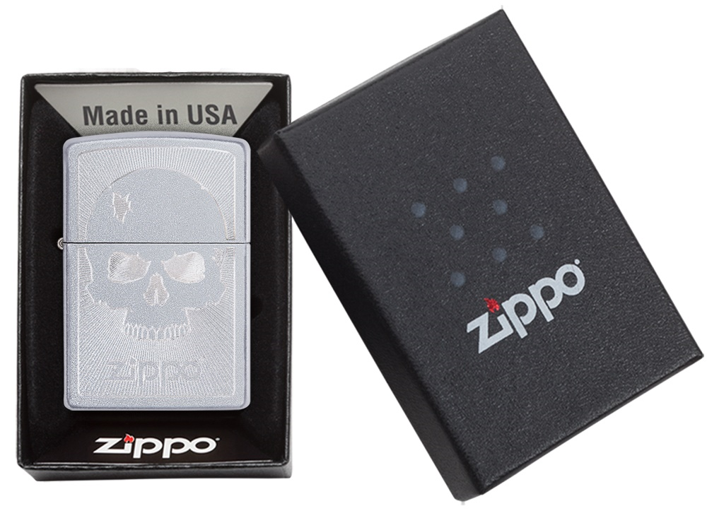 Zippo Skull With Lines Çakmak