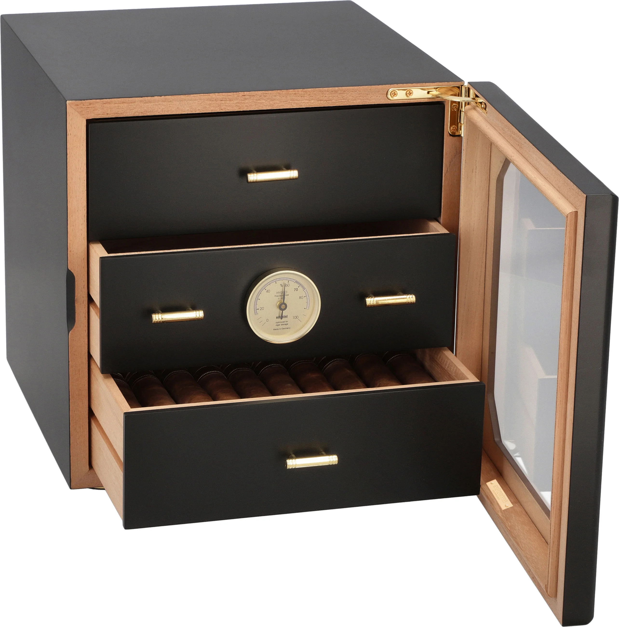 Adorini Chianti-M Deluxe Humidor – Matt Black 125s
