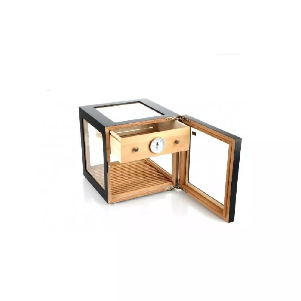 Adorini Cube Deluxe Siyah Humidor 100s