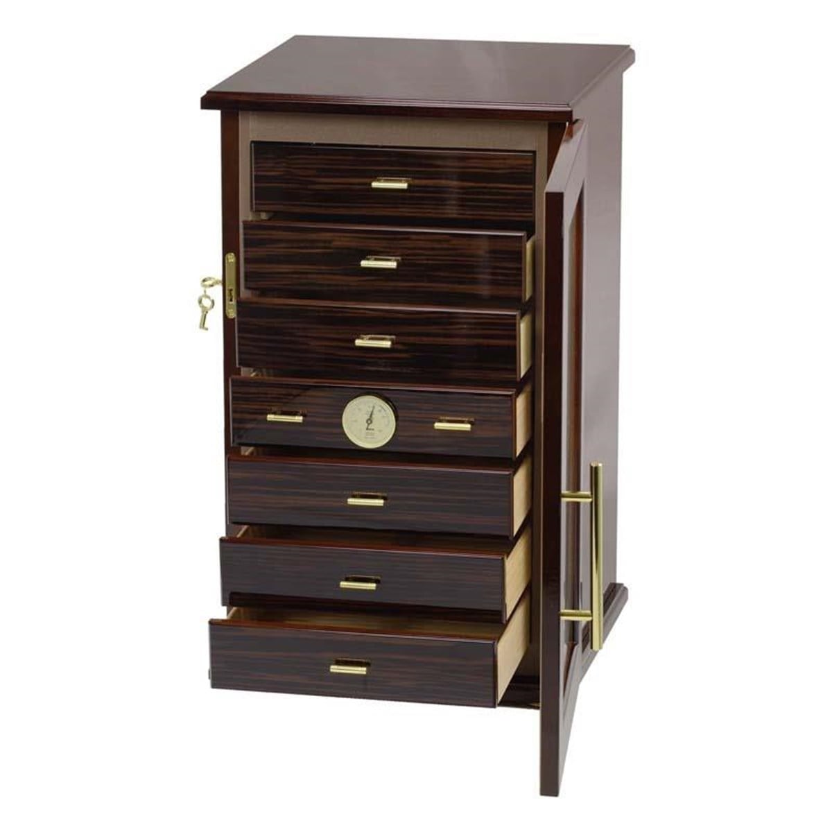 Adorini Grande Deluxe Humidor Kabini – Parlak Abanoz 230s