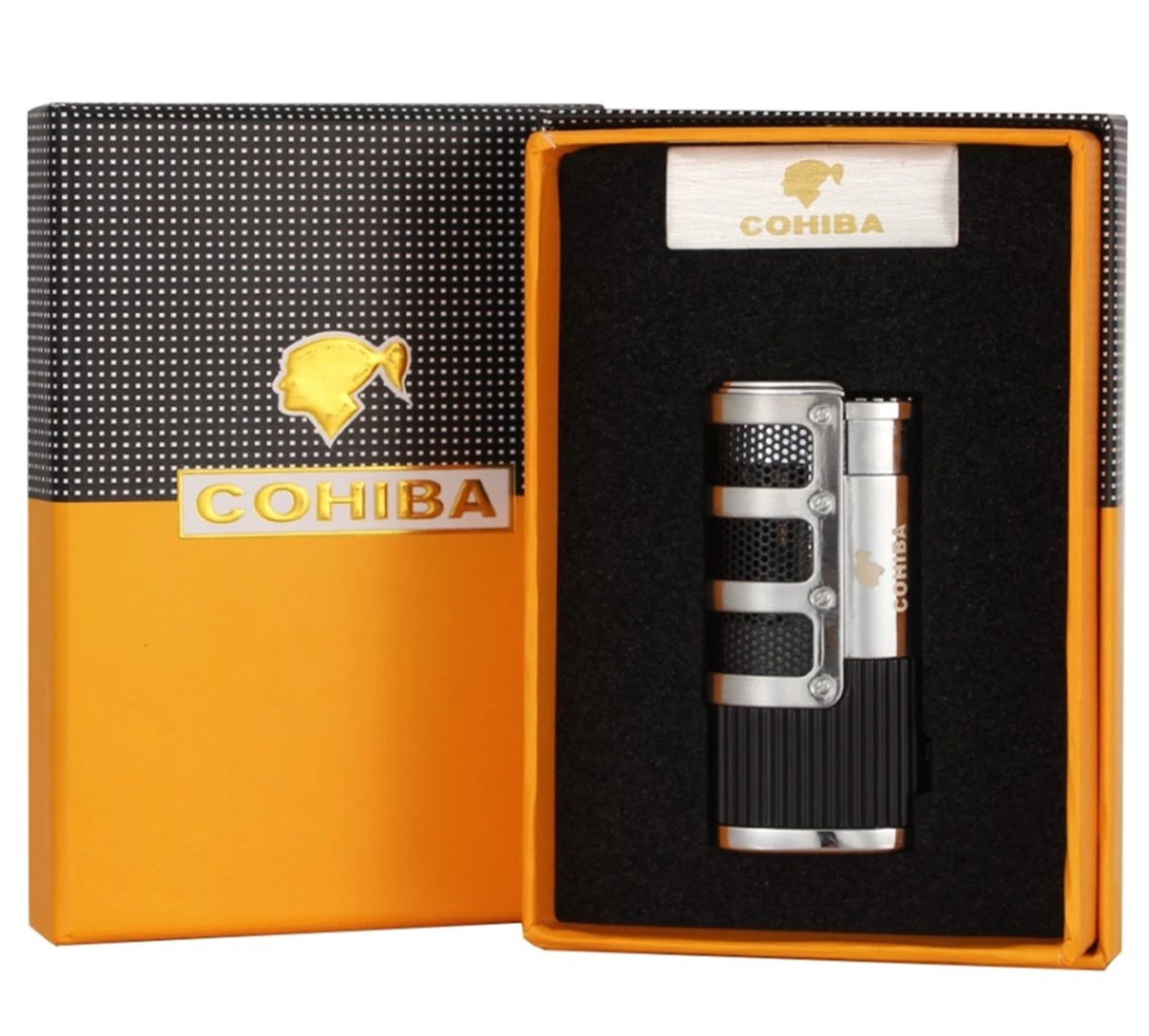 Cohiba Classics Üç Torch Delicili Puro Çakmağı Siyah