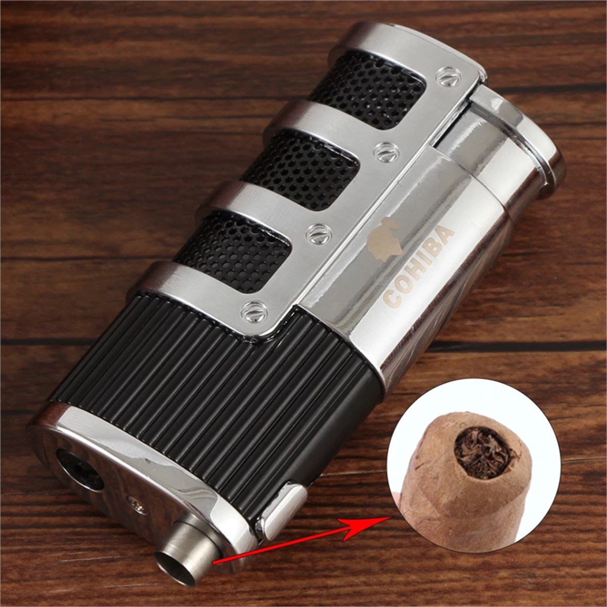 Cohiba Classics Üç Torch Delicili Puro Çakmağı Siyah