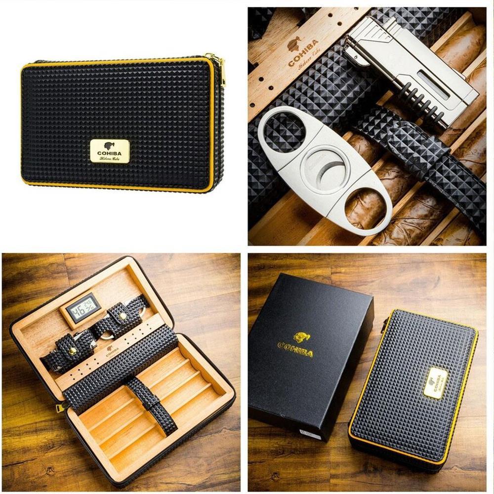Cohiba Deri Puro Taşıma Çantası Çak+ Kes.Seti Siyah