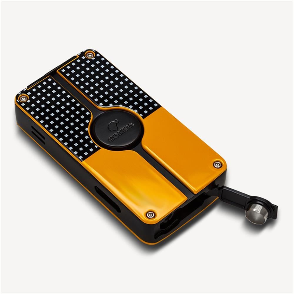 Cohiba Slim 3 Torch Çakmak Ve Kesici Puro Seti Sarı-Siyah