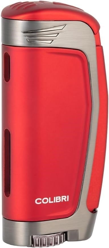 Colibri Enterprise E3 Kırmızı/Gunmetal Gold Üç Torch Puro Çakmağı