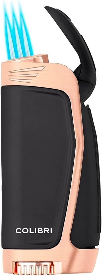 Colibri Enterprise E3 Siyah/Rose Gold Üç Torch Puro Çakmağı