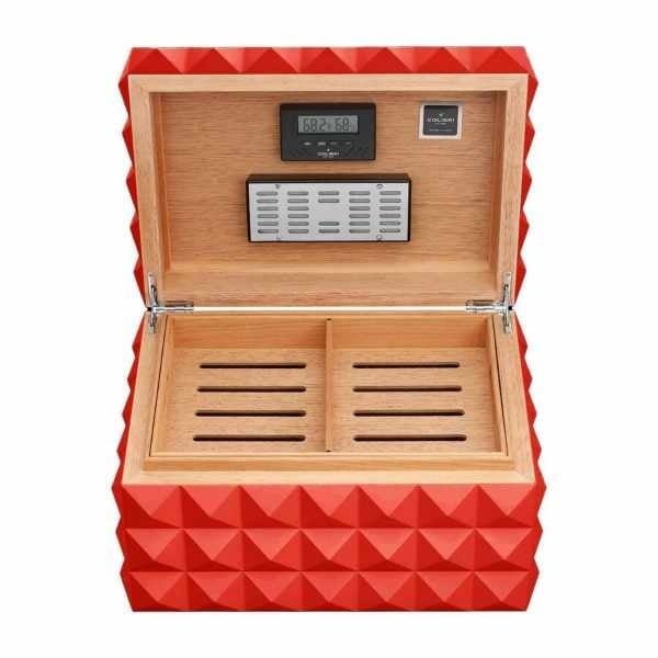 Colibri Grand Quasar Humidor Puro Kutusu HU750T2 Kırmızı 120's