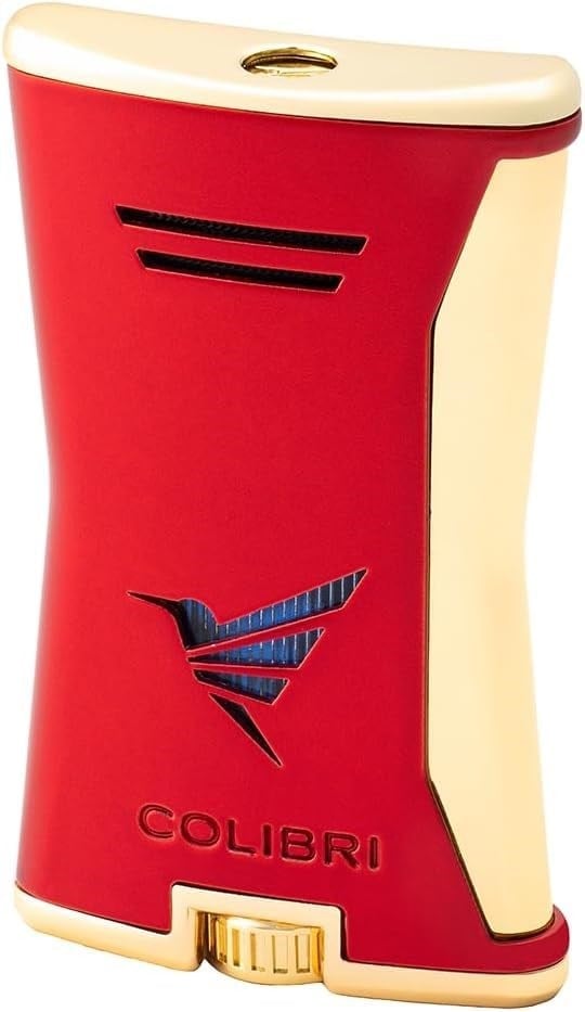 Colibri Slim Kırmızı/Gold Tek Alevli Puro Çakmağı