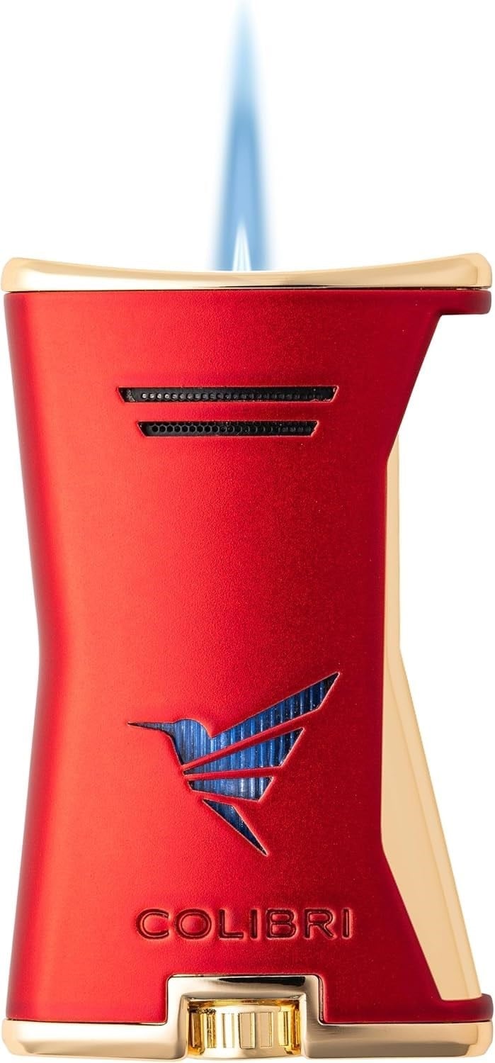 Colibri Slim Kırmızı/Gold Tek Alevli Puro Çakmağı