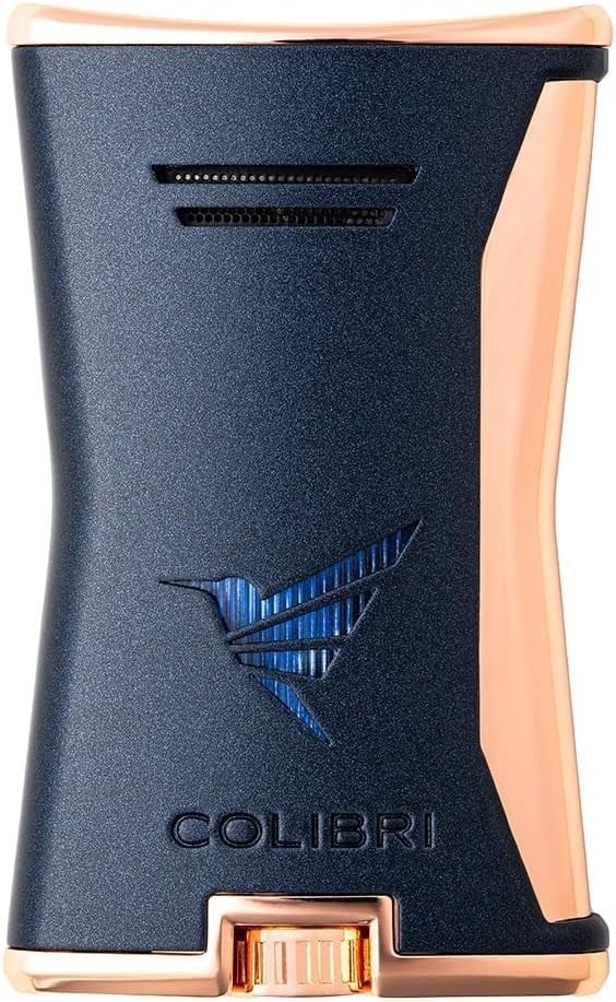 Colibri Slim Lacivert/Rose Gold Tek Alevli Puro Çakmağı