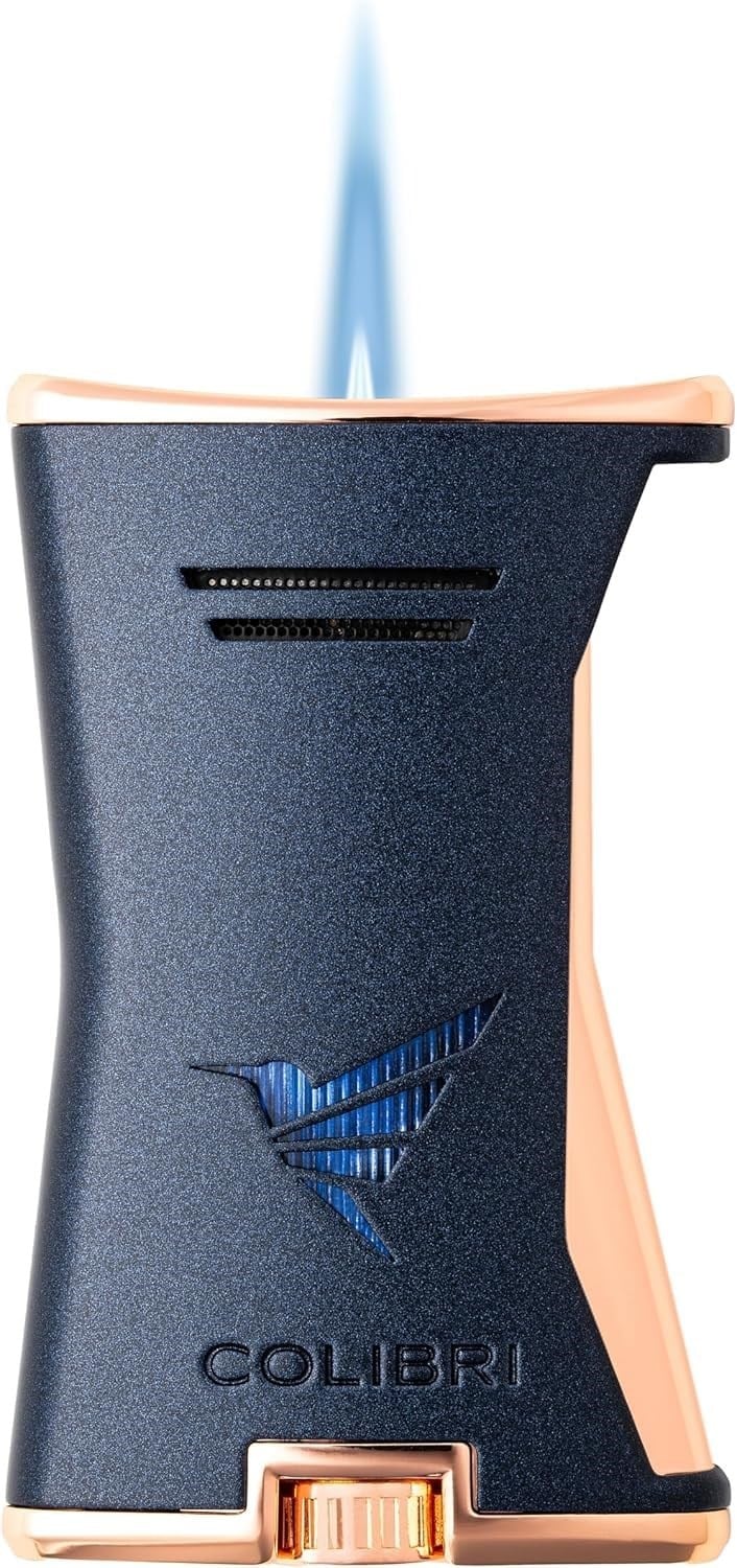Colibri Slim Lacivert/Rose Gold Tek Alevli Puro Çakmağı
