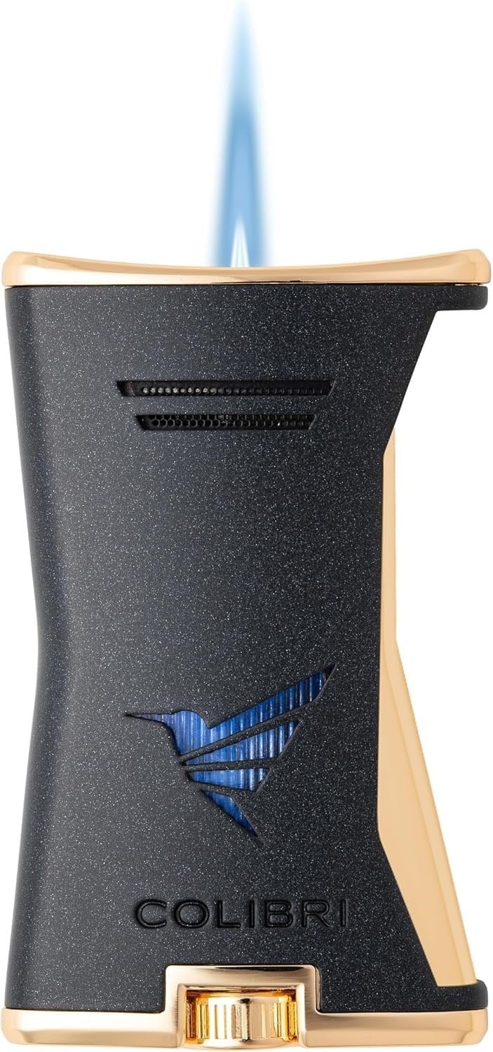 Colibri Slim Siyah/Gold Tek Alevli Puro Çakmağı