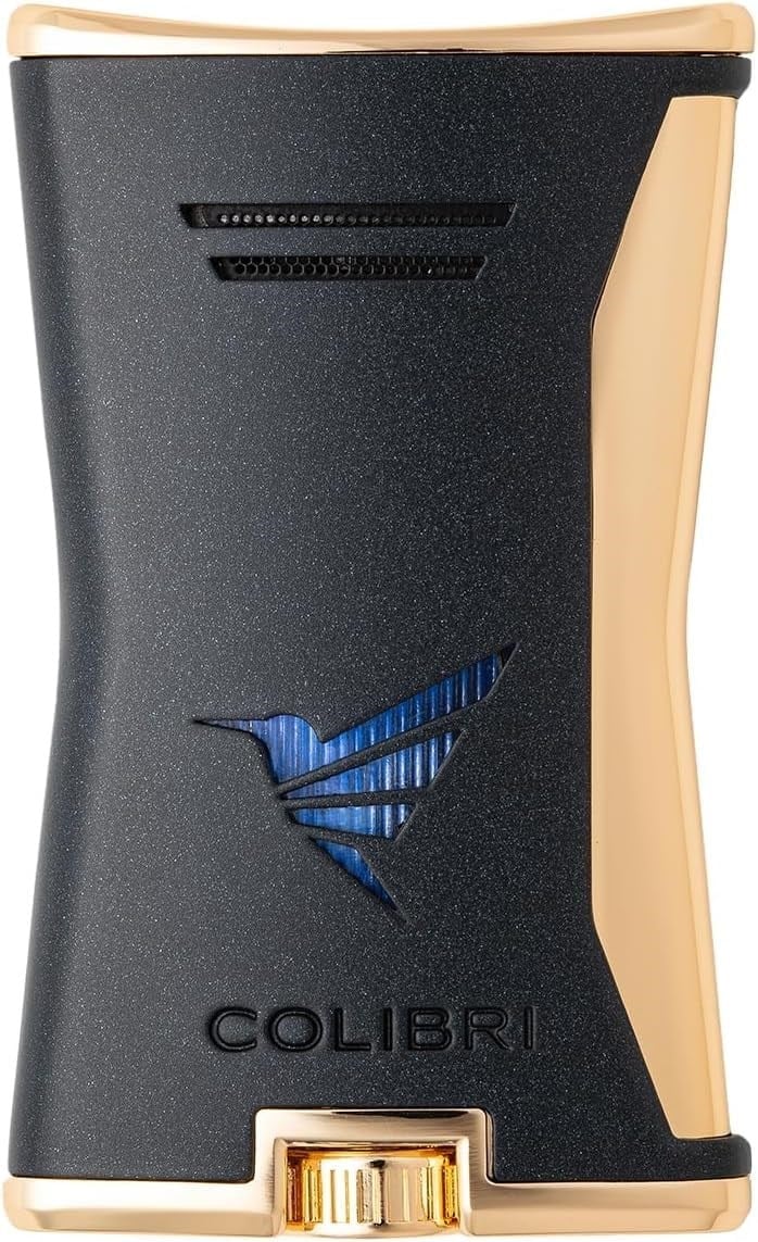Colibri Slim Siyah/Gold Tek Alevli Puro Çakmağı