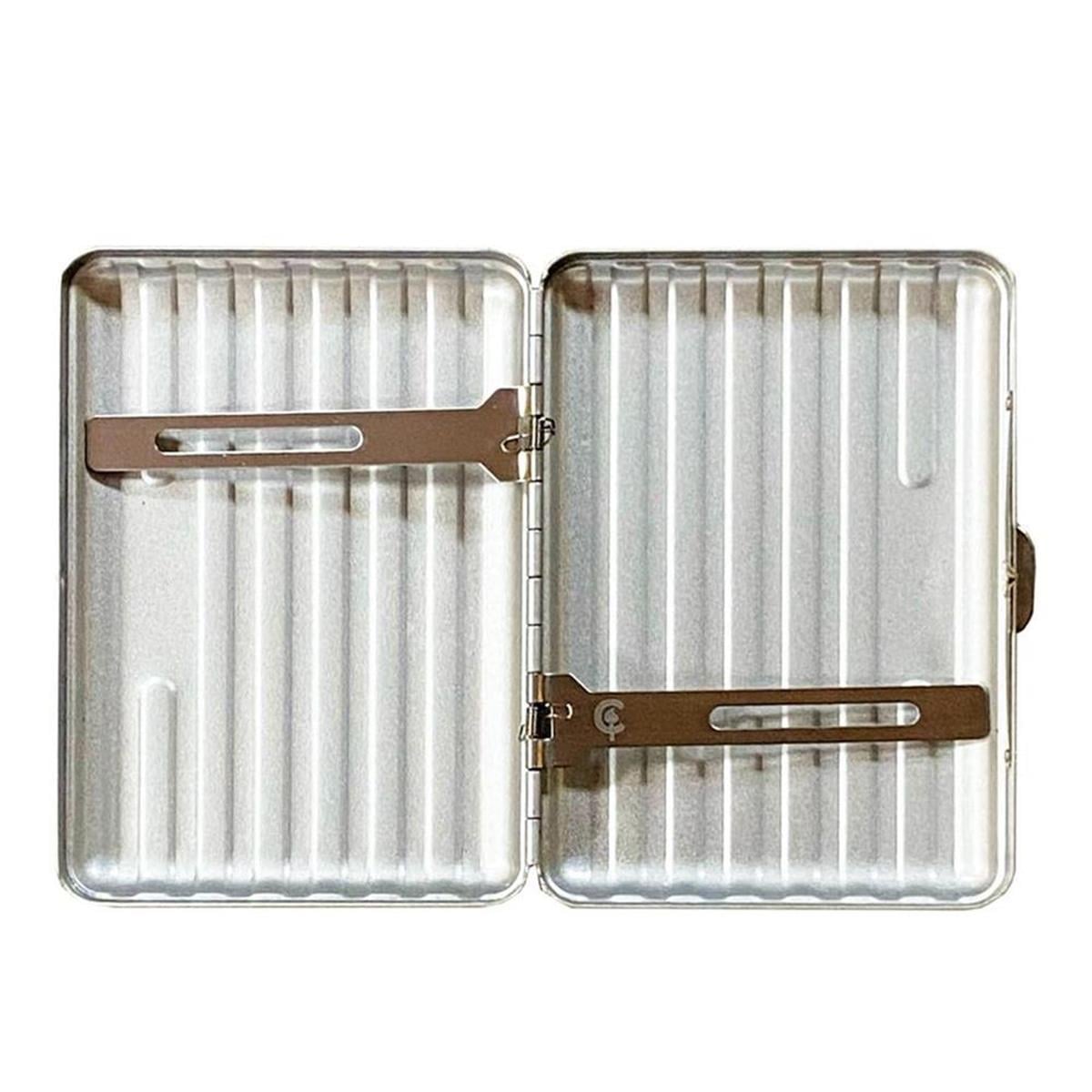 Cool Bavul Desen Metal Kısa Sgara Tabakası 12li Satin Krom