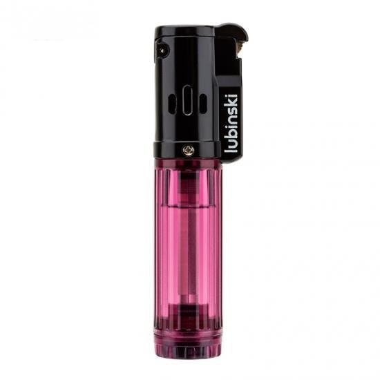 Lubinski Cigar Basic Slim Tek Torch Puro Çakmağı Pembe