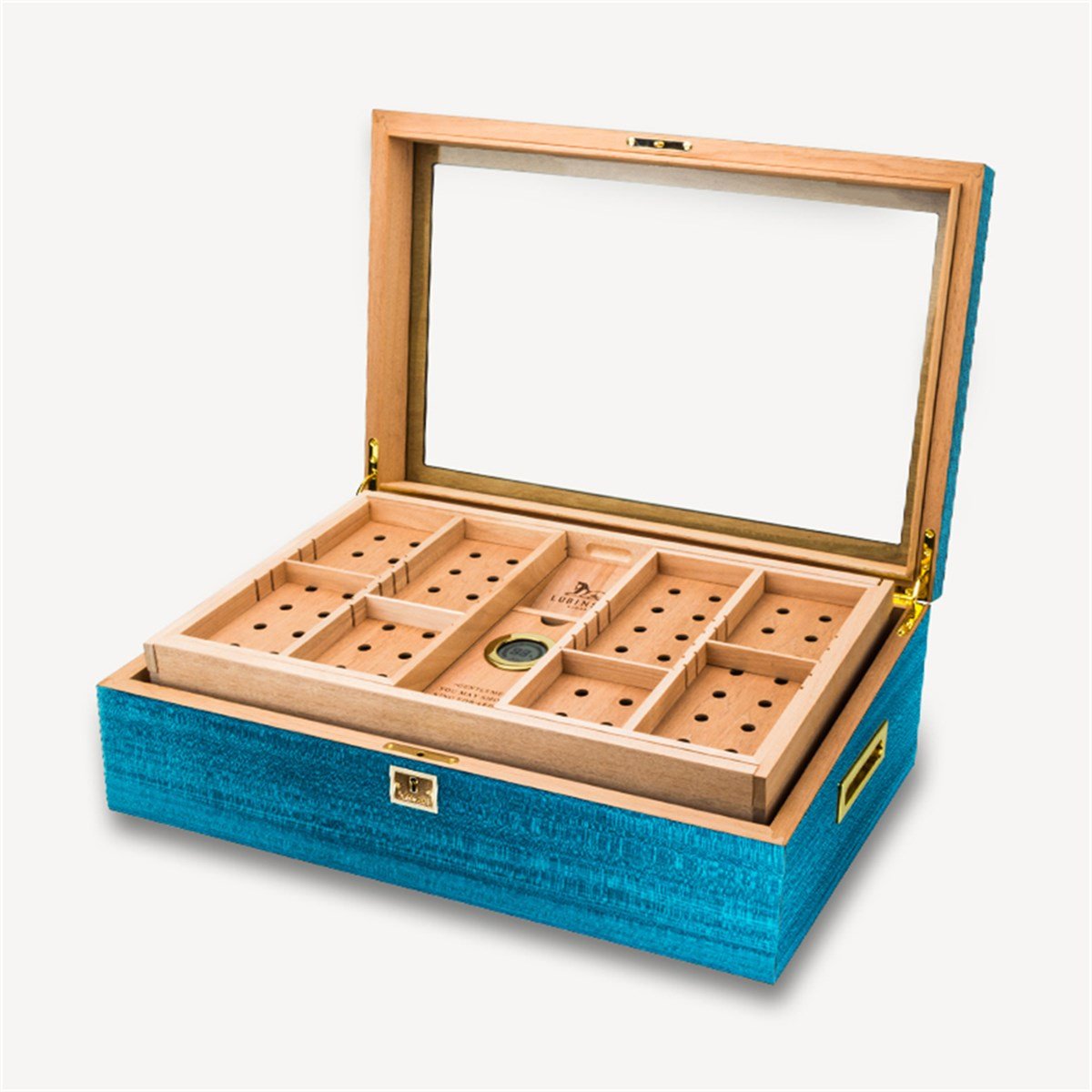 Lubinski Limited Edt. İspanyol Sedir Mavi Humidor