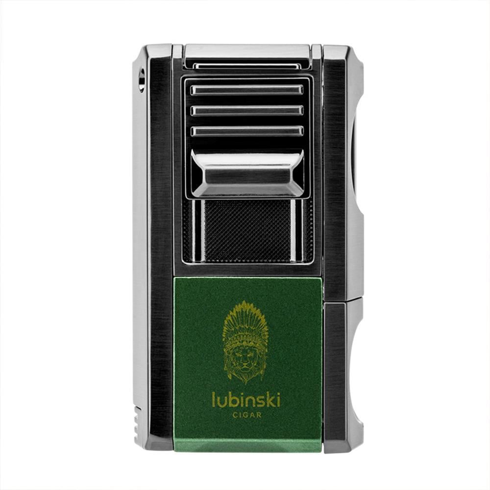 Lubinski Yeni Seri Dahili V-Cutter Delicili ve İğneli Puro Çakmağı Yeşil