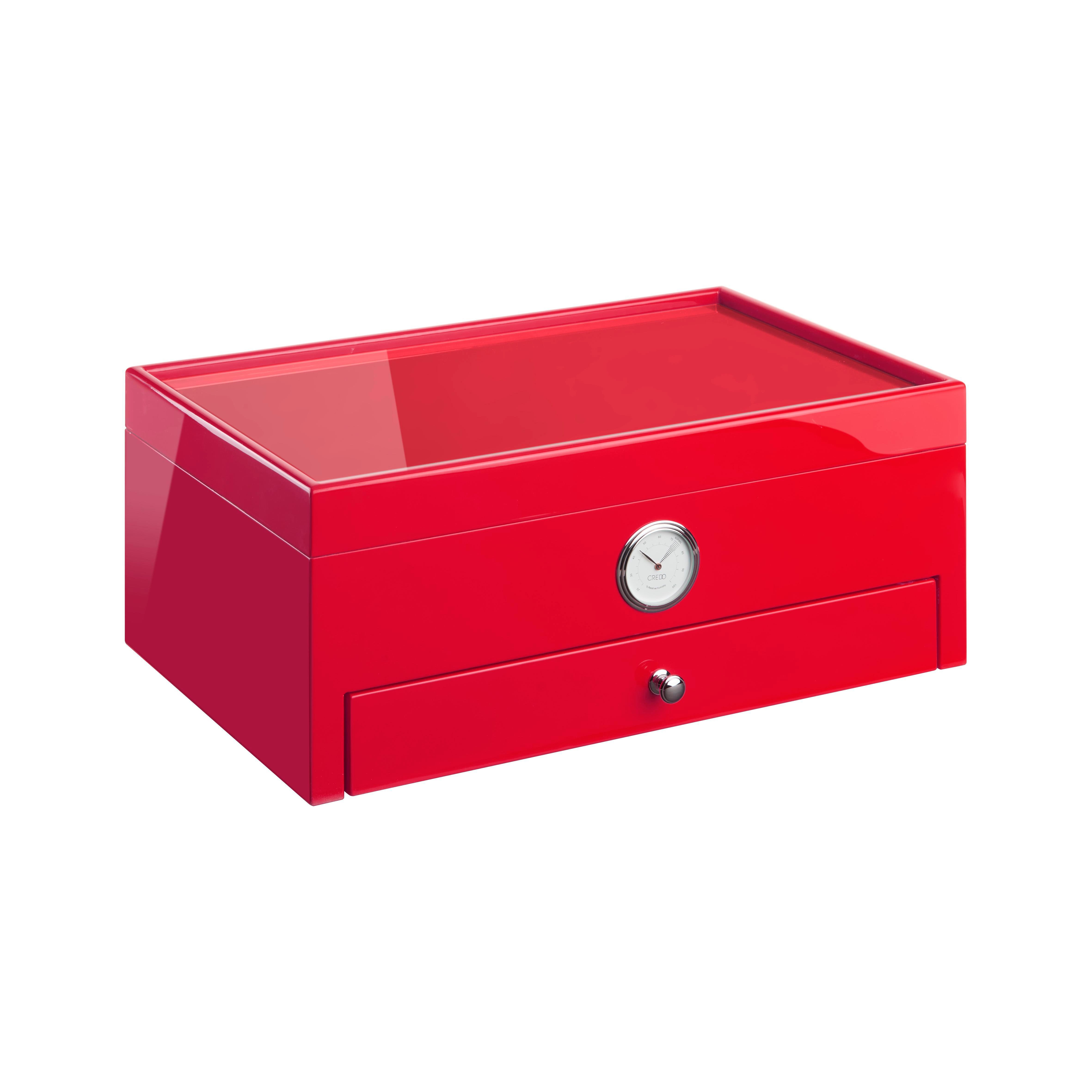 Morici Collection Italy Handmade Humidor Puro Kutusu - Roma Collection- Special Club Edition- Red - 100's
