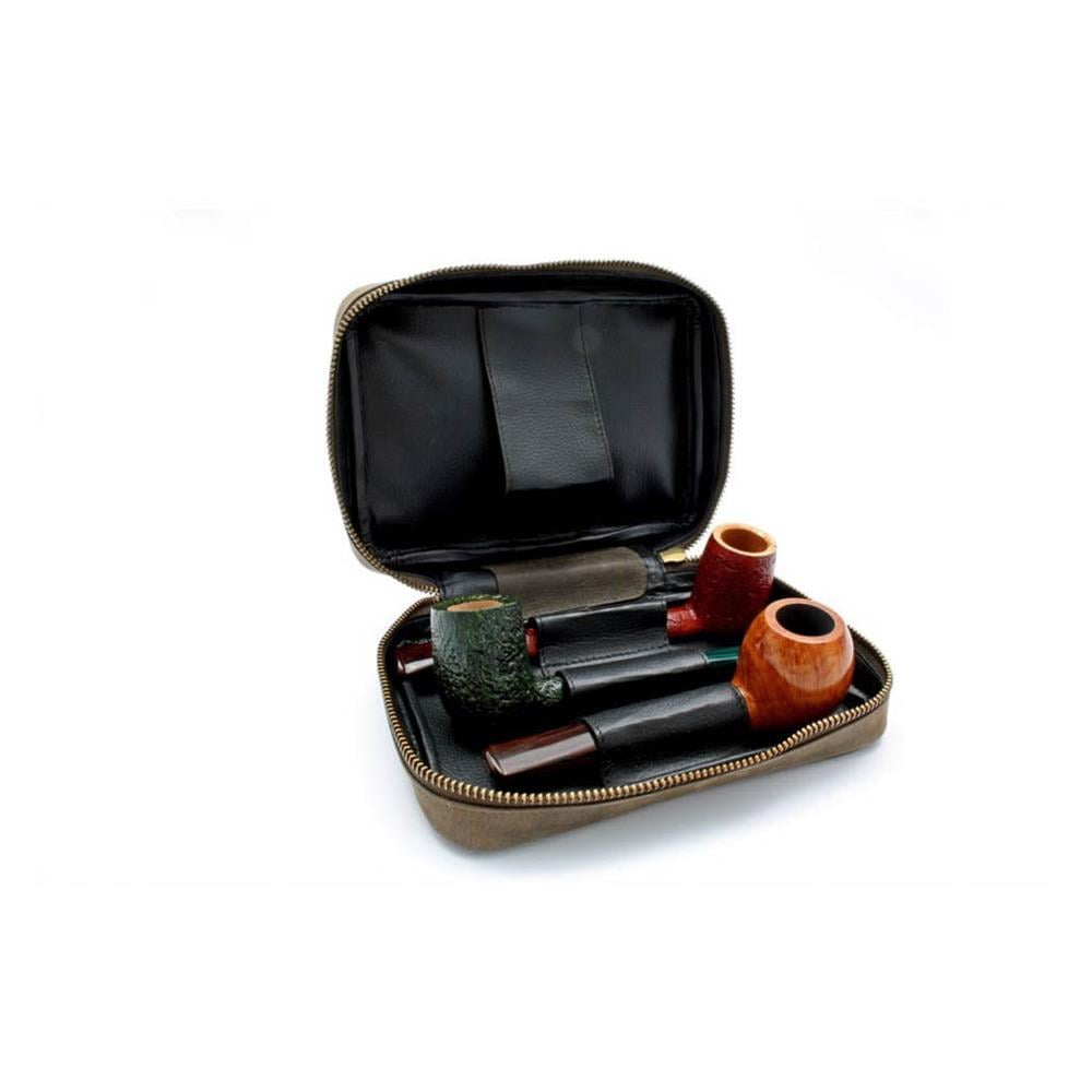 Rattray's Peat Pipe Bag 2 Kahve Deri Pipo Çantası