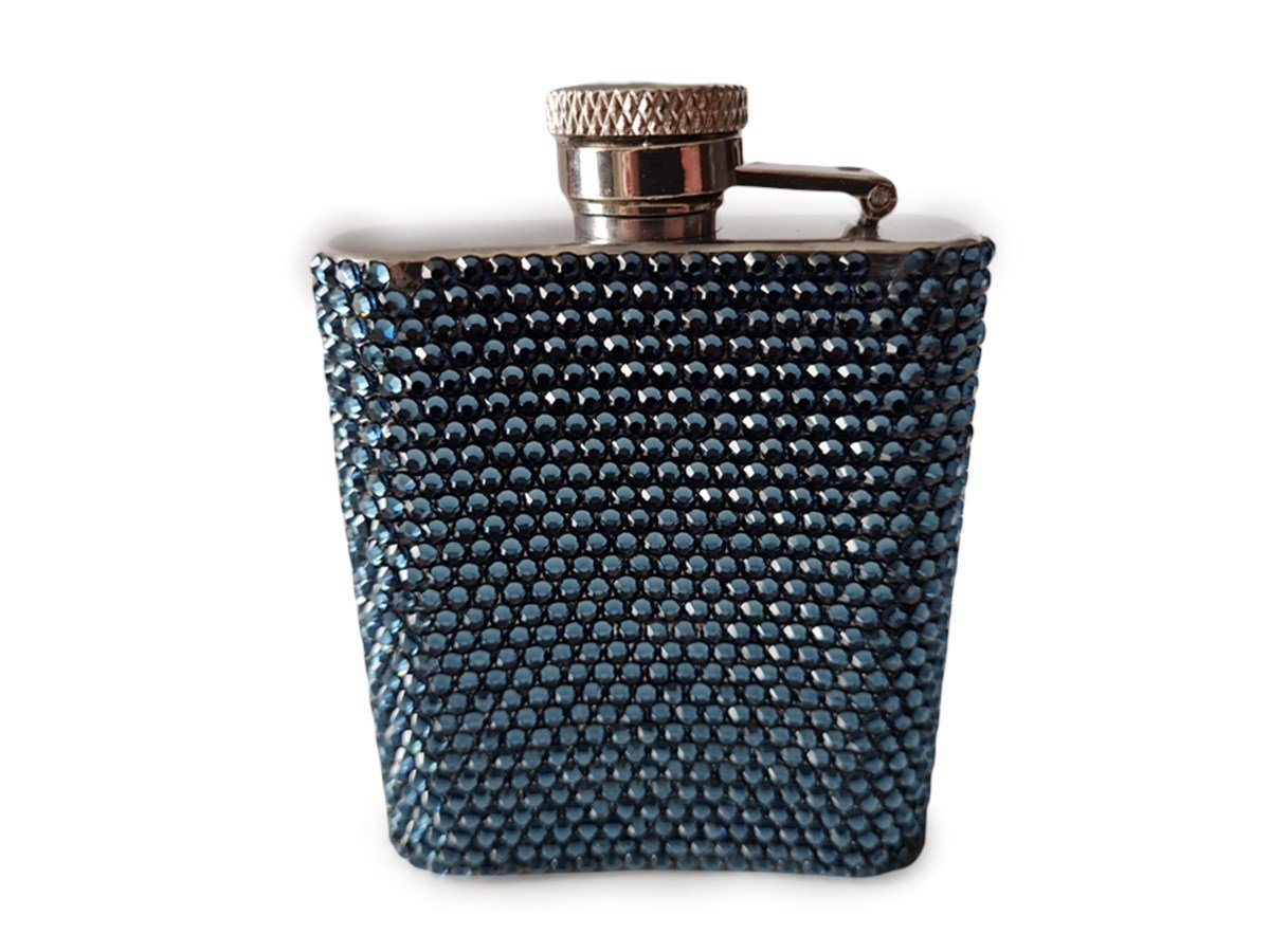 Swarovski Taşlı Kaplı Matara Dark Blue(Outlet)